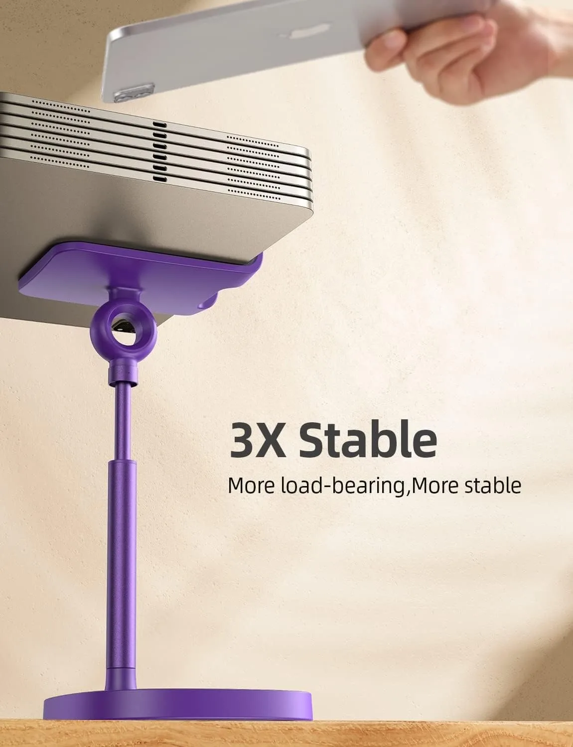 Penyangga Ponsel yang Dapat Disesuaikan untuk iPhone, Penyangga Telepon untuk Meja, Aksesori Meja Kantor PC untuk Penyangga iPhone iPad Air Tablet 4-10 inci.