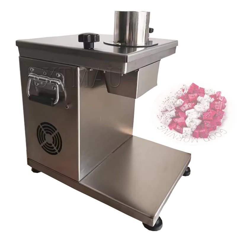 Vegetable Fruit Cube Cutting Machine 8MM 10MM Onion Carrot Radish Potato Cube Dicing Cutter Electric Tabletop Dicer Machine