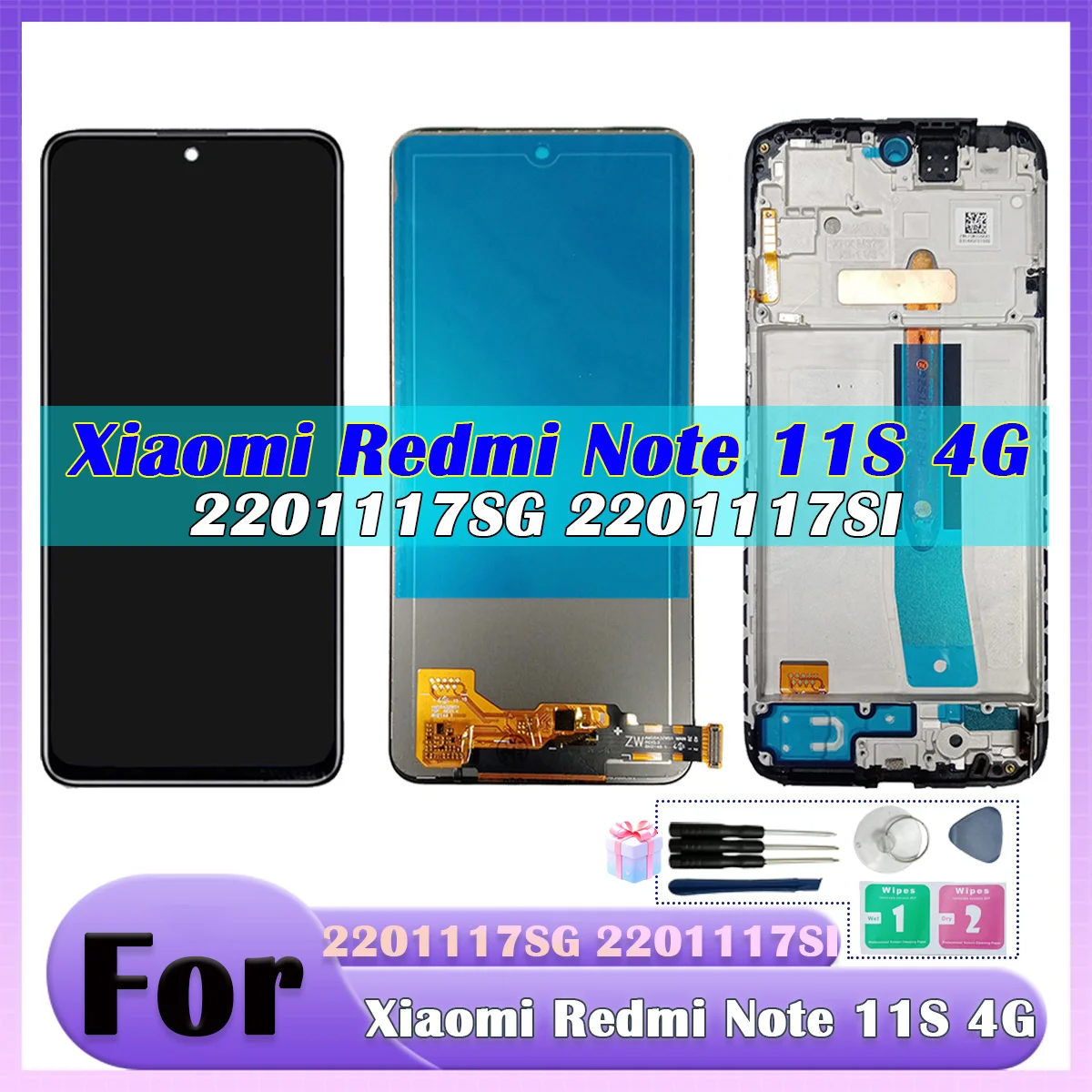 6.43\'\'TFT For Redmi Note 11S LCD Display Replace , For Redmi Note 11S 4G LCD 2201117SG,2201117SI LCD Replace