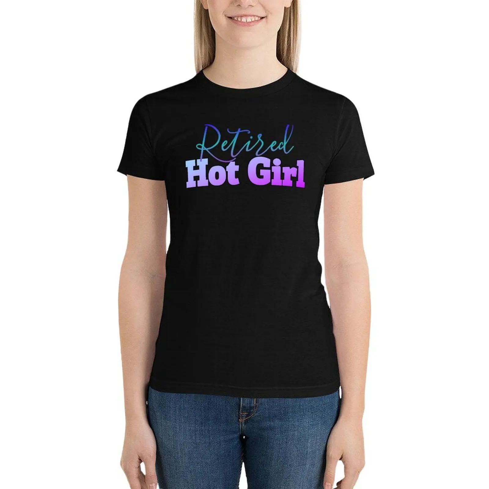 

retired hot girl T-Shirt Blouse anime clothes summer top workout t shirts for Women