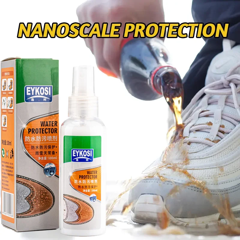 100ml Protective Spray, Suitable for All Seasons, with Waterproof and Stain-Resistant Properties, Durable Coating That Protects Against Rain and Water, Comes with a Plastic Spray Bottle, Suitable for Jackets, Snow Boots, Sports Shoes, and Leather Products.