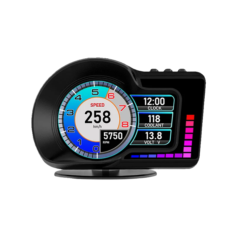 

Car Head up Display Instrument Multi functional Modification Water Temperature Gauge Speed Turbine Gauge