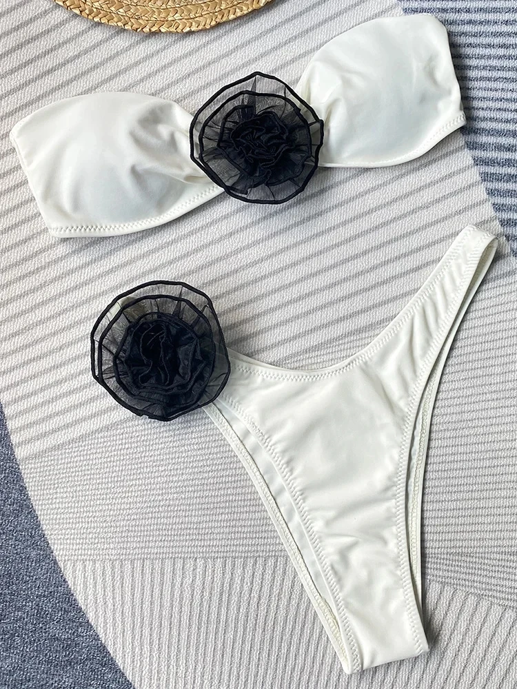 หนึ่งไหล่ 1/2 ชิ้นผู้หญิงชุดว่ายน้ําชุดบิกินี่ Push Up Biquinis Beach สวมวันหยุด Beachwear Solid ชุดว่ายน้ํา Tankini