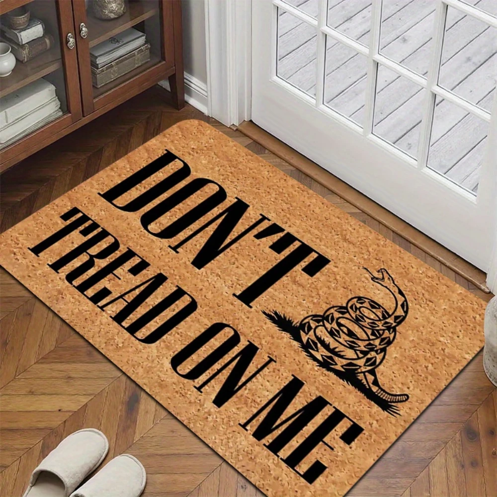 Creative Personalized Warning Text Print Doormat Floor Rug Back Door Sunroom Living Room Corridor Foyer Stylish Entry Floor Rug