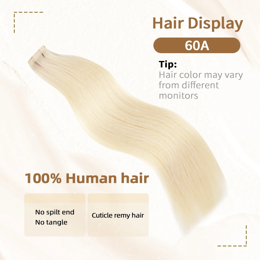 K. sウィッグ-人間の髪の毛の延長,20個,自然な髪のテープ,シームレス,PUスキン付き,100% 人間の髪の毛,ミックスなし,# 60a, 16インチ,40g