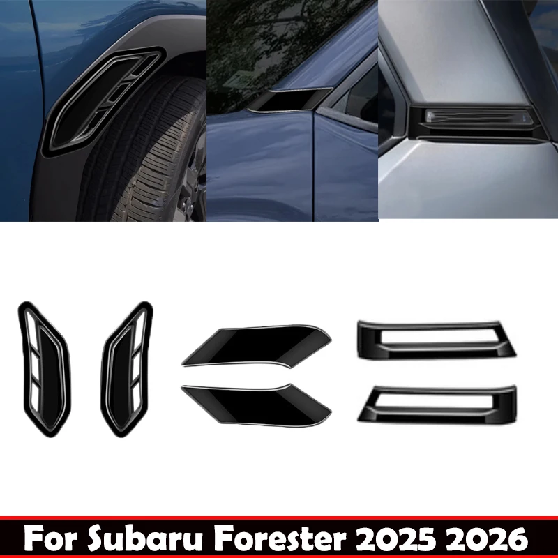 

Для Subaru Forester 2024 2025 2026, передняя боковая листва, листья, крыло, вентиляционное отверстие, накладка на стойку A C, крышка заднего окна