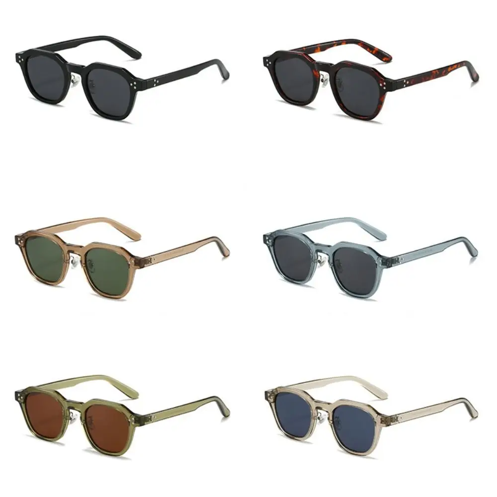 نظارات شمسية كلاسيكية مريحة بإطار صغير مربع مضلع نظارات شمسية كلاسيكية عصرية TR90 للشاطئ