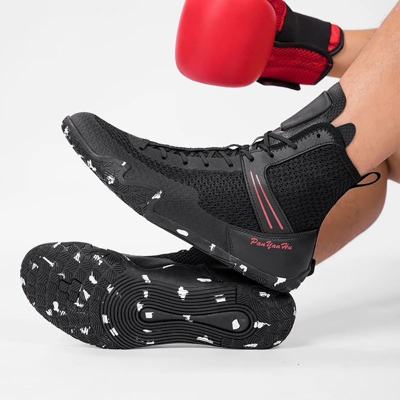 

2026 Non Slip Men Boxing Shoes Exercise Professional Sneakers for Boxing Lightweight Wrestling Footwear Size 39-47