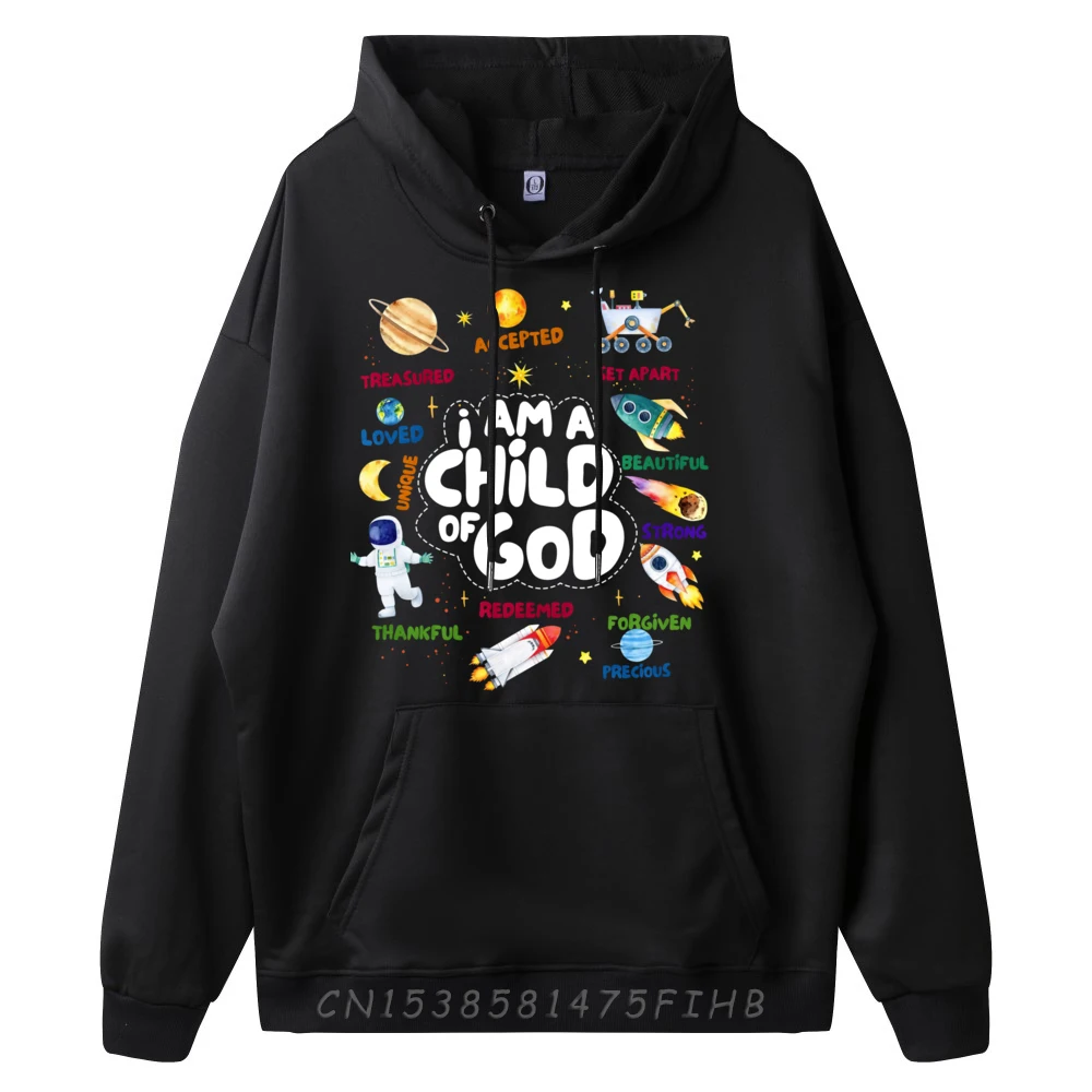 Child of God Outer Space I Am Affirmation Christian Grahpic Pullover Camisas De Hombre