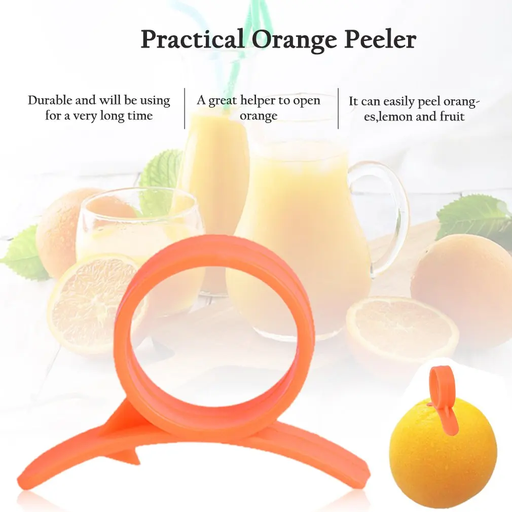 ครัว Gadgets Creative ยาวส่วนคู่มือส้ม Peeler ส้มขนาดกะทัดรัดและปฏิบัติ Helper