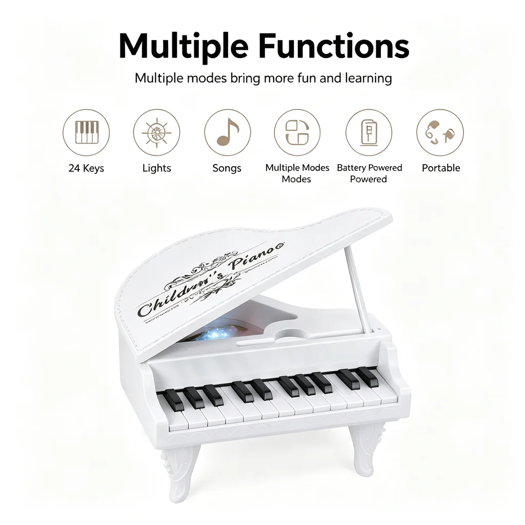 Mini Electronic Piano Toy For Kids Portable Keyboard Musical Instrument Home Decor Ornament Early Educational Music Toy