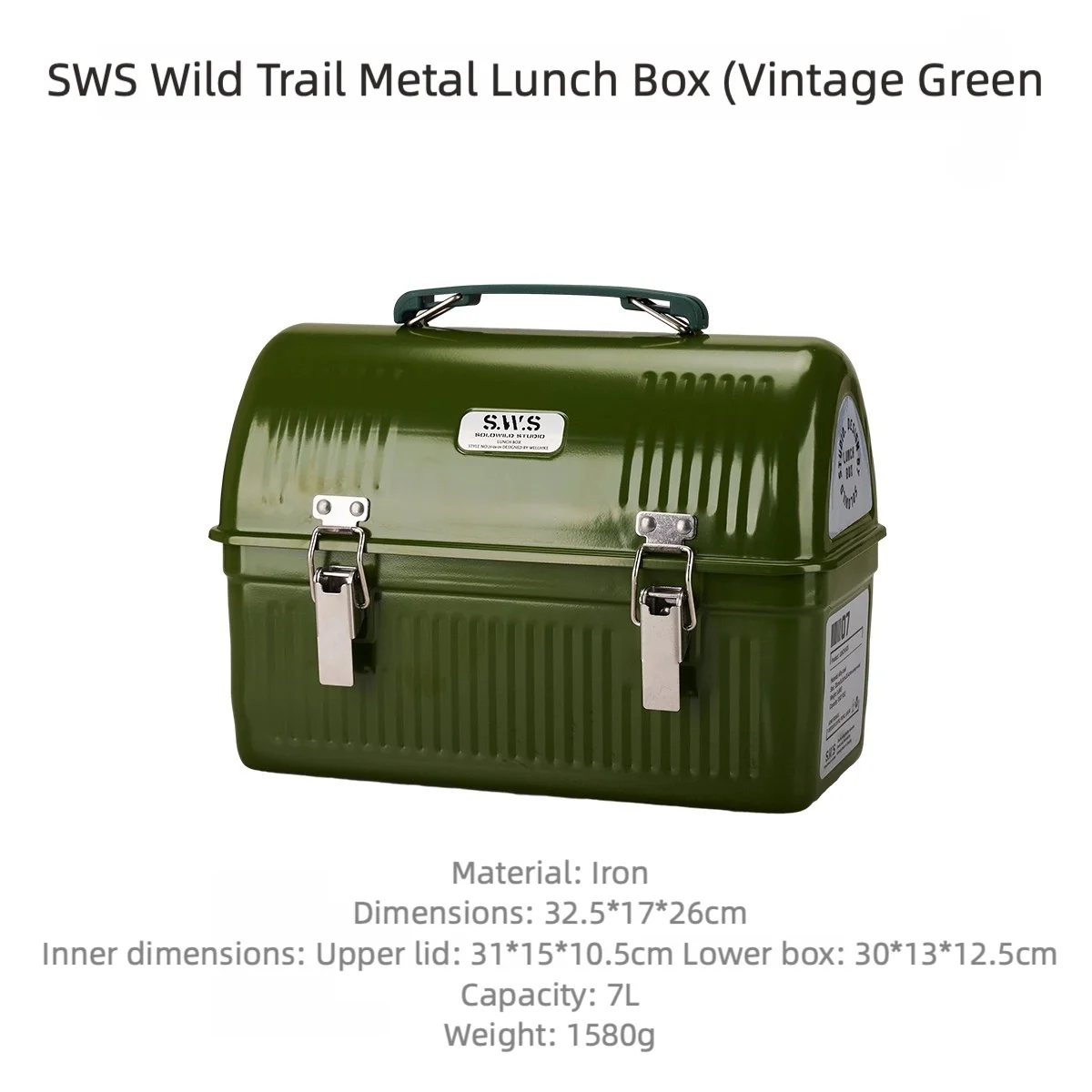 WELLHIKE SWS Vintage Camping Metalen Lunchbox Koffie Thee Outdoor Gear Gereedschapskist Opbergtas