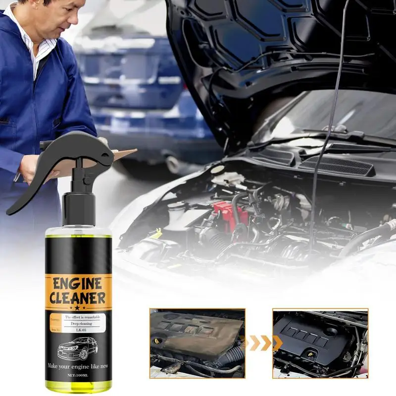 

100ml Engine Compartment Cleaner Car Care Engine Cleaner Safe & Effective Engine Oil Degreaser for Engine Compartment Oil