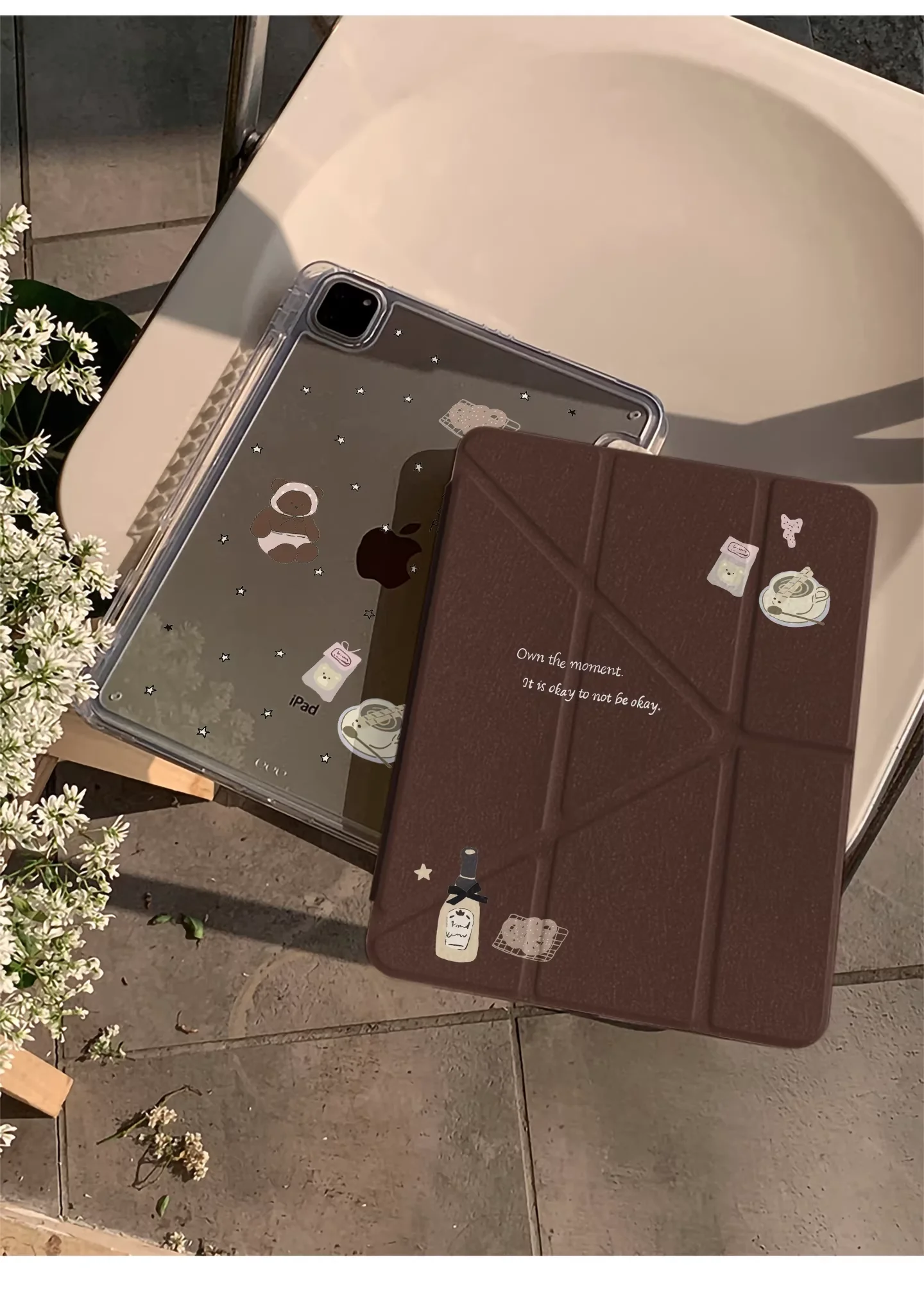 

Coffee Cute Bear With Pen Slot For iPhone iPad Mini 4 5 6 7 iPad 5 6 7 8 9 10 Air 1 2 3 4 5 6 7 M2 M3 A16 Pro M4 M5 Cover Ins