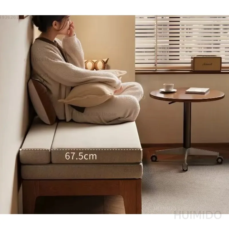Winter Solid Wood Expansion Bed, Living Room Folding Small Apartment Stretch Bed, Bedroom Sofa Bed Dual-purpose Push-pull