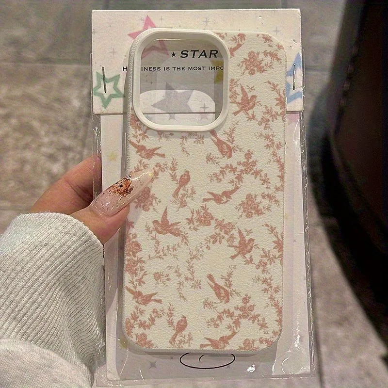 Pink Small Flowers Lichee Pattern Case For Samsung Galaxy S26 A16 A26 A36 A56 A55 A54 A53 5G S25 Ultra S24 FE S23 Plus S22 Cover