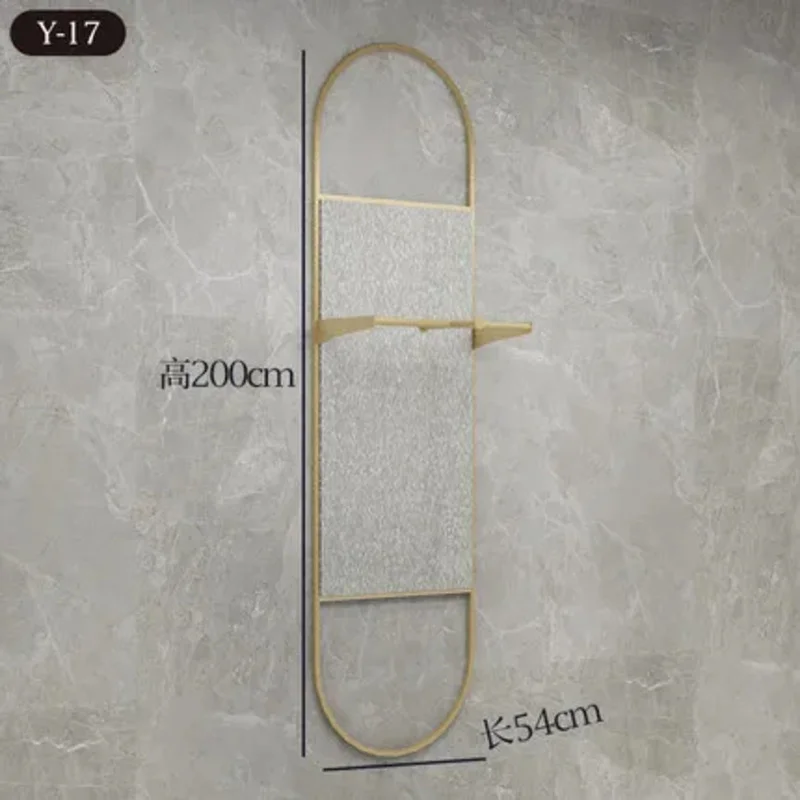 custom.Modern Gold MOOKOO Luxury Floor Type Clothes Rack with LED Light & Easy Assembly