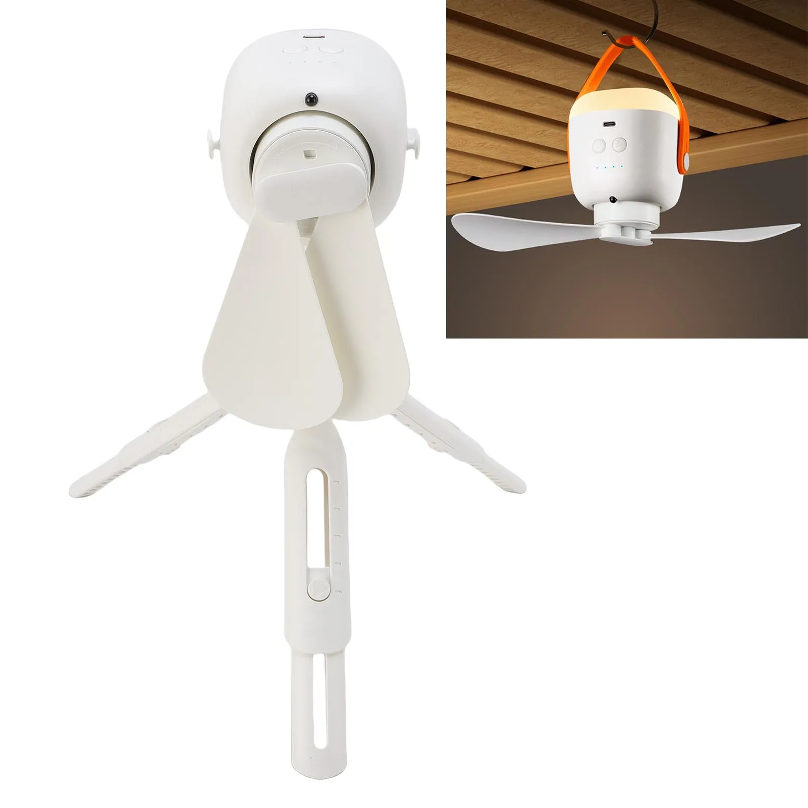 

Вентилятор с батарейным питанием типа C, регулируемый штатив, подвесной вентилятор для палатки, 10400 мАч, 4 индикатора заряда батареи для использования в помещении и на открытом воздухе