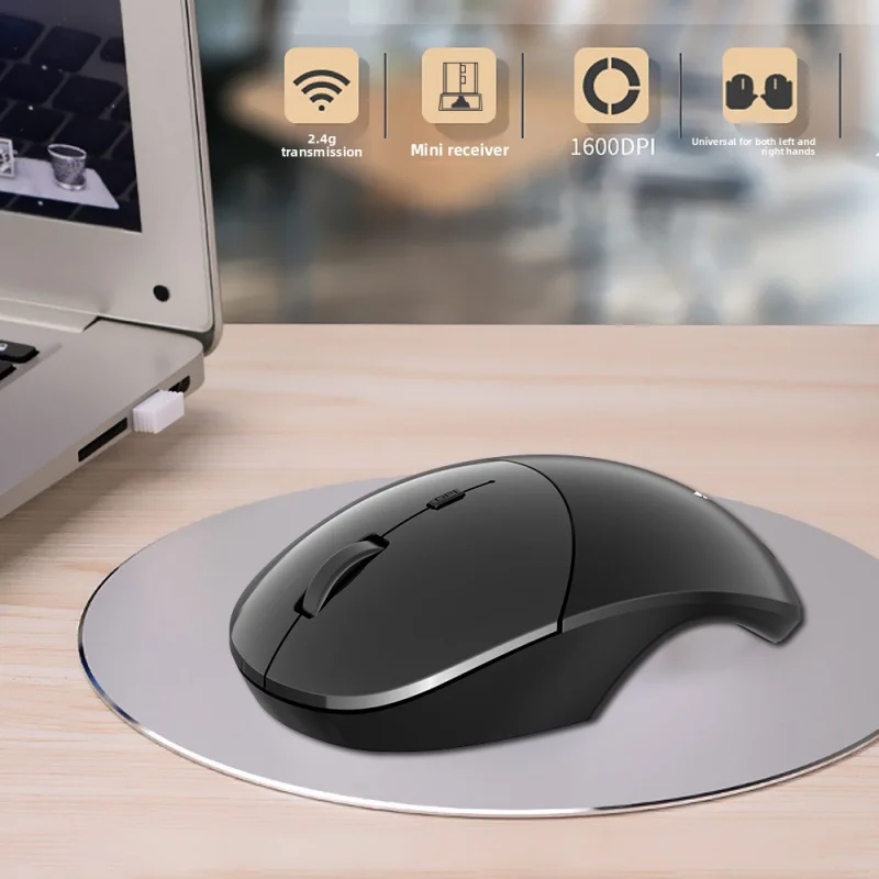

2.4G Wireless Mouse Office Home Curved Business Cute Girl Thin Portable