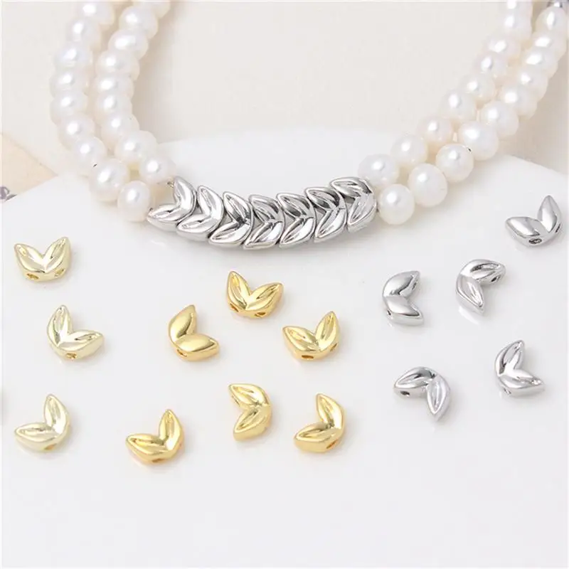 

10pcs/lot Malt-Shaped Double Hole Spacer Beads For Jewelry Making Accessories DIY Bracelet Necklace Earring Jewelry Findings