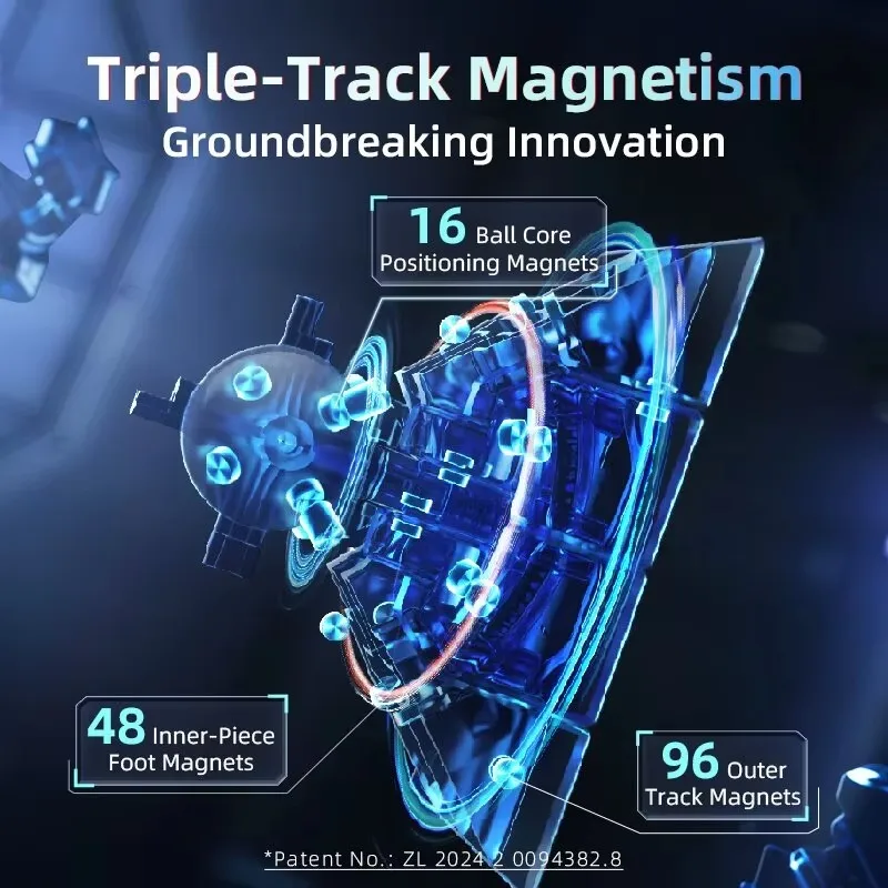 MoYu  AoSu V7 4x4 Magnetic Cube Professional Speed Puzzle Magic Cube Magnetic Positioning Cubo Magico Rotation Cube ﻿