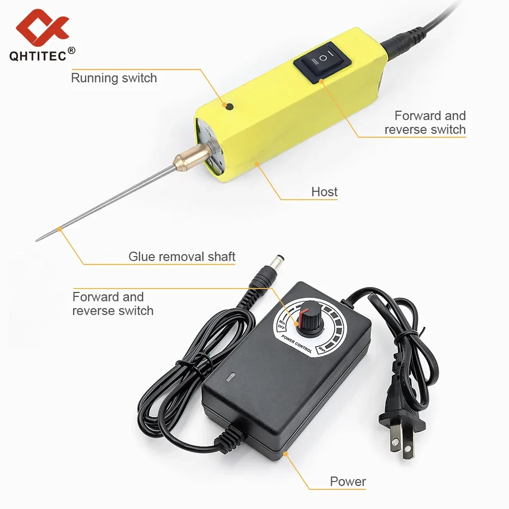 JCD الكهربائية OCA مزيل الصمغ قابل للتعديل درجة الحرارة LCD آلة قطع الزجاج الهاتف المحمول شاشة لوحة تنظيف أداة 3 فولت-12 فولت
