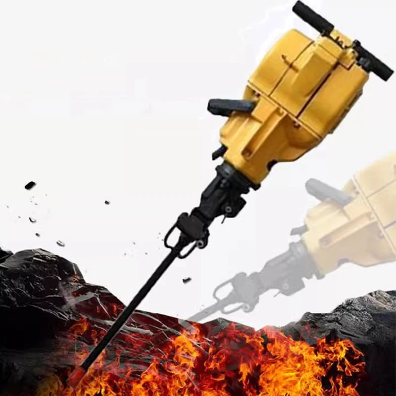 YN27C Fuel-Powered Rock Drill Handheld Heavy-Duty Breaking and Drilling Machine for Mining Mining Quarrying/Road Maintenance