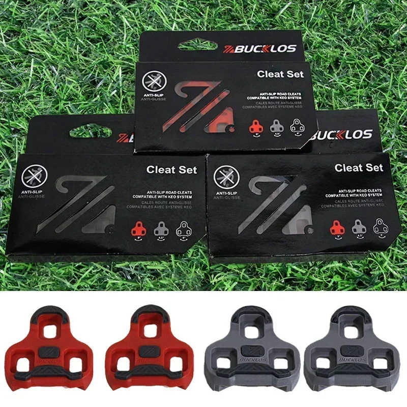 BUCKLOS 도로 페달 클리트 룩 사이클링 신발 클리트 KEO 클리트 용 자동 잠금 페달 미끄럼 방지 도로 자전거 사이클링 부품 2pc