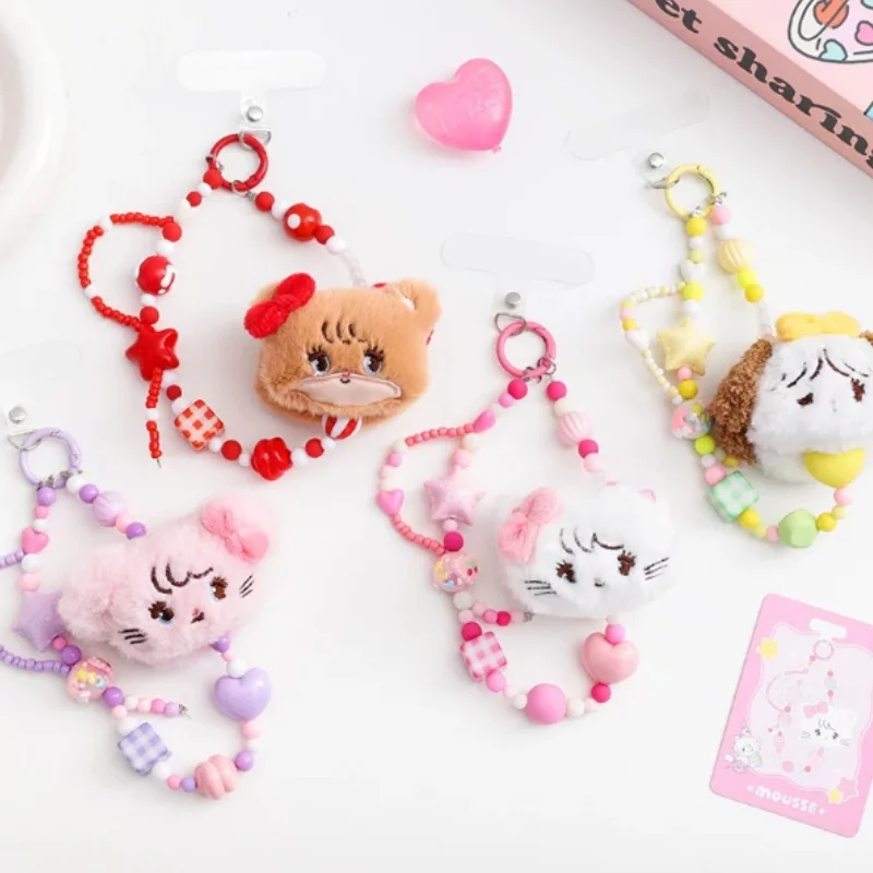 

New Mikko Colorful Mobile Phone Strap Keychain Blind Box Cute Cat Wrist Strap Bag Charm Phone Chain Surprise Gift For Girls Kid