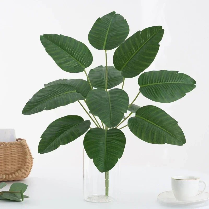 Artificial Turtle Back Traveler Banana Plastic Plants Leaves Restaurant Decoration Simulation Peacock Arrowroot Leaf Green Plant