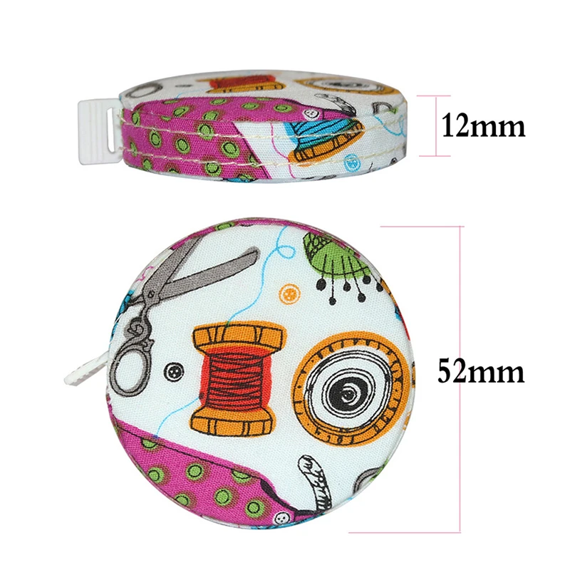 National Trendy Printed Leather Tape Measure Retractable Measurement Clothing Mini Tape Measure Creative Small Gift Soft Ruler