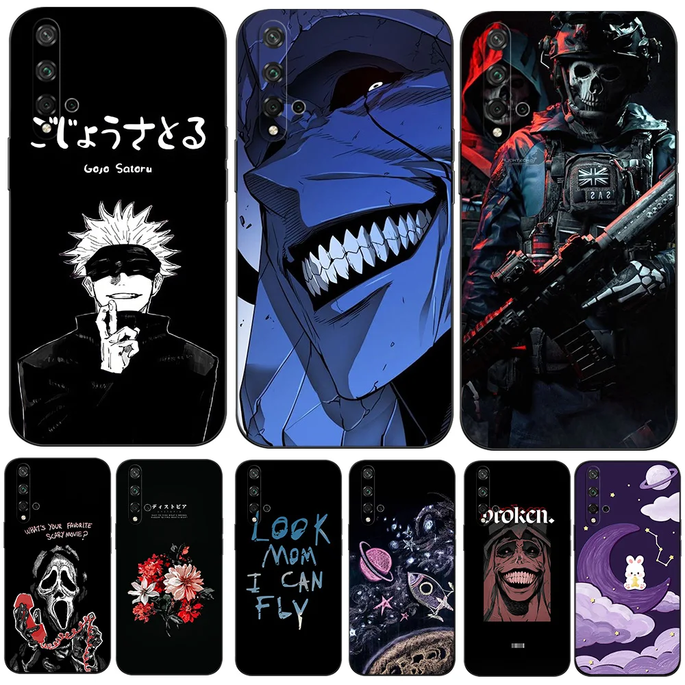 For Honor 20 Case Silicon Cover Phone Case For Huawei Honor 20 Honor20 YAL-L21 YAL-L41 tpu case cute anime army snake