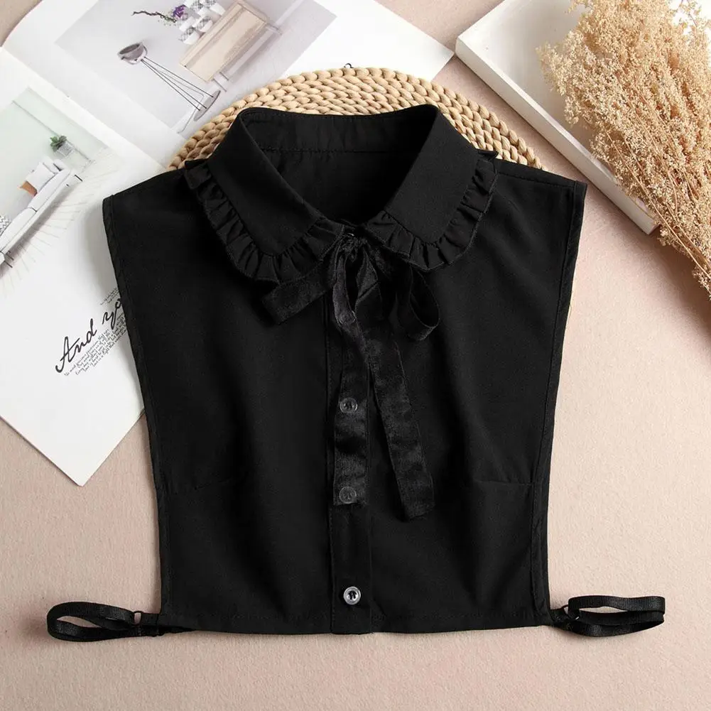 Womens Detachable Fake Collar Solid Color False Collars Sweater Blouse Accessories Clothes Half Fake Female Collars Shirt E7I9