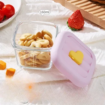 밀폐 보관함, 유리 보존 상자, 냉동고 상자, 아기 보조 음식 그릇, 증기 및 조리 가능 보조 음식 상자 