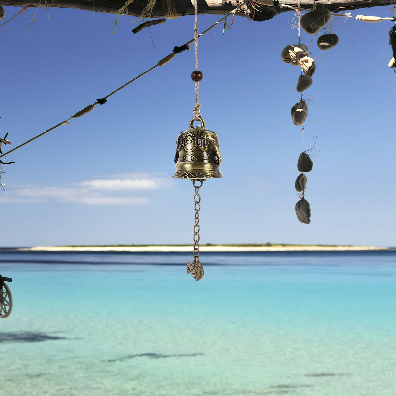 

2Pcs Metal Wind Chime Decor Hanging Bell Pendant for Garden Balcony Outdoor Indoor Use Retro Style Alloy Wind Bell Ornament