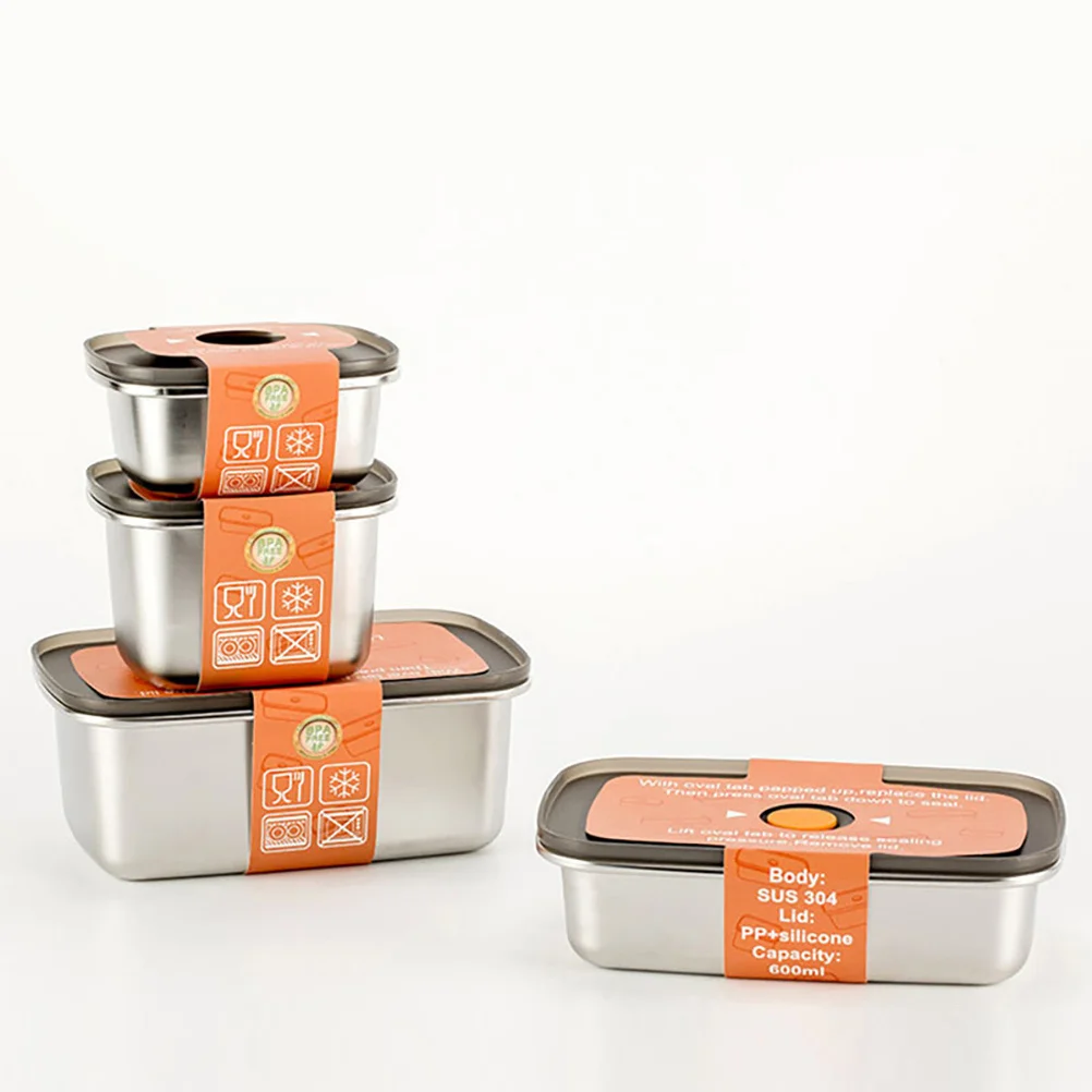 

Stainless Steel 250ml Food Storage Container Rust Resistant Lunchbox for School Office Picnic Leakproof