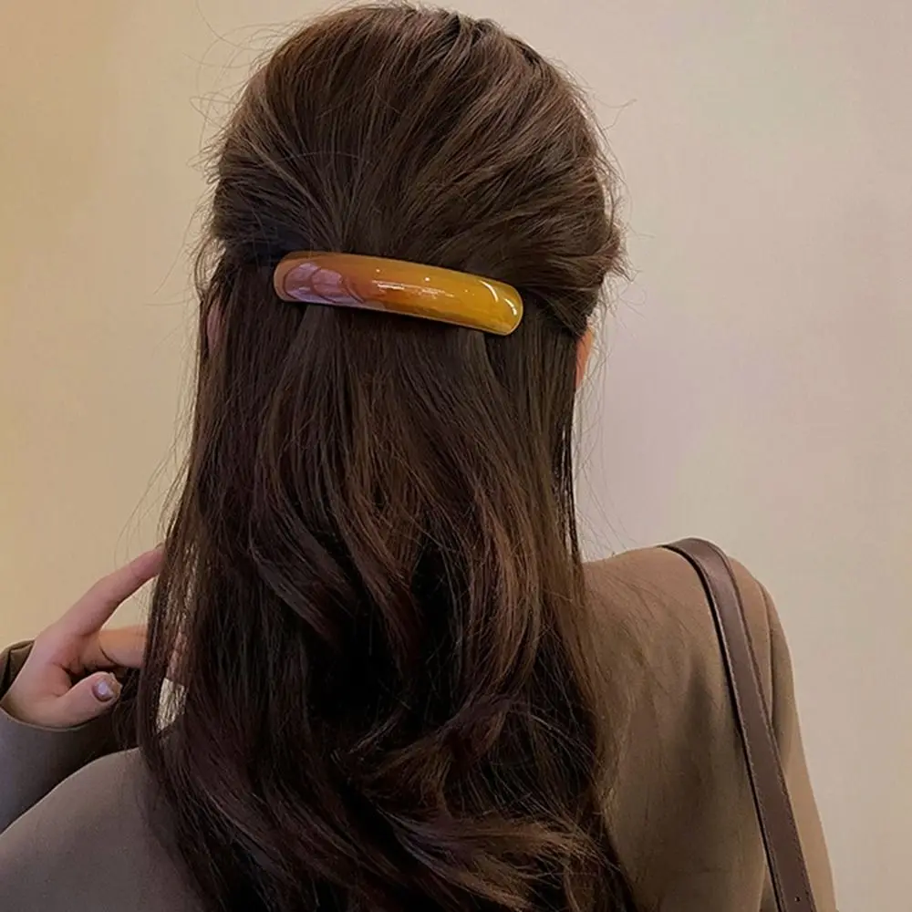 

Модная эллиптическая заколка для волос с леопардовым принтом, ПВХ, дуговая пружинная заколка, зажим для волос в корейском стиле, большая заколка для волос на каждый день