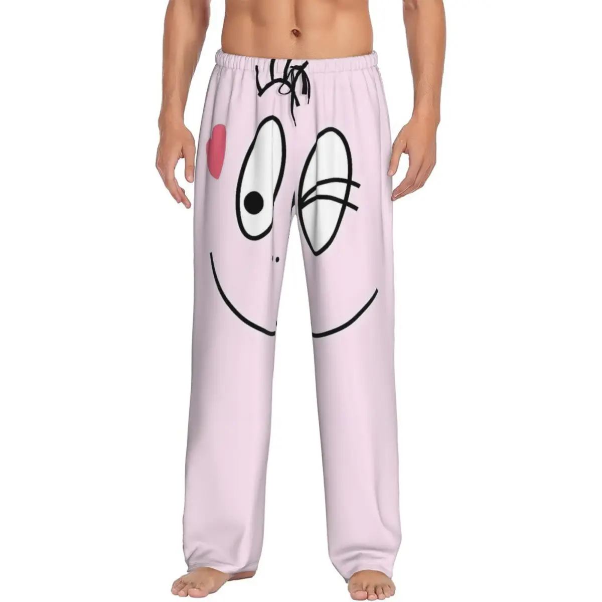 

Custom Printed Men's Funny Cartoon Barbapapa Wallpaper Pajama Pants Sleepwear Sleep Lounge Bottoms with Pockets