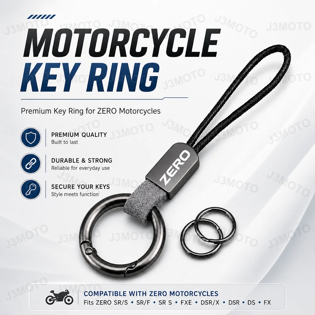 Porta Llaves Universal de Microfibra con Cuerda Encerada de Cuero Vacuno para Motocicletas ZERO SR/S, SR/F, SR S, FXE, DSR/X, DSR DS, FX