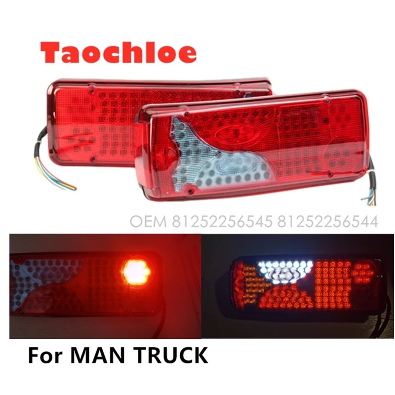 

1Pair 24V TRUCK Brake Stop LIght Lorry Trailer Truck 120LED Tail Rear fog Light For MAN for DAF For TGX for SCANIA For volvo