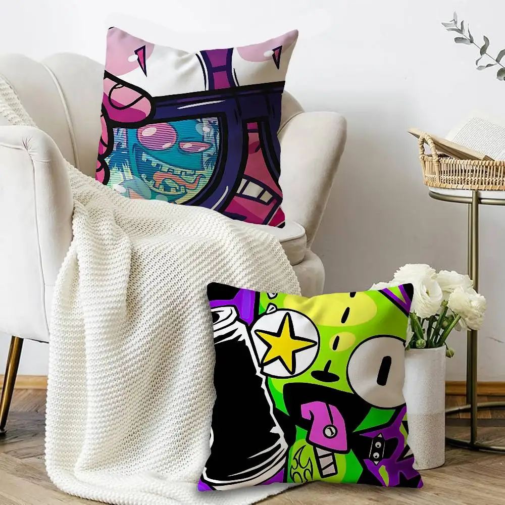 Cartoon Invader Zim Cushion Cover Polyester Sofa Cushions Decorative Throw Pillows Home Decoration Pillowcover