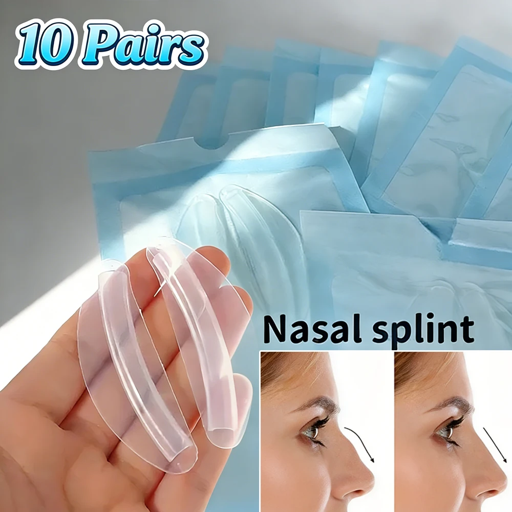 

10 пар силиконовых назальных сплинтов для ухода за носовой полостью, медицинские расходные материалы для септопластики, внутренние назальные сплинты для дыхательных путей, стерилизованные