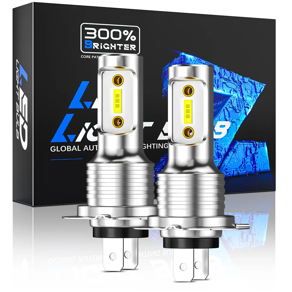 2/4 PCS H7 LED Headlight Bulbs High Low Beam 6000K Super White Lights Car Fog Lights Auto DRL H4 H8 H8 H11 Cob Chips 12V 24V 80W