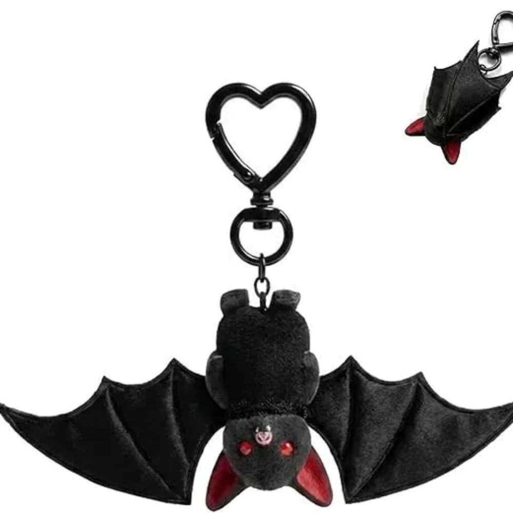 Gothic Style Bat Keychain Soft Portable Lightweight Bat Hanger Decoration Novelty Pendant Backpack Ornament Holiday Gifts ﻿