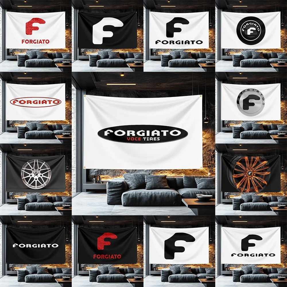 Forgiato Series Motorbike Flag   Polyester Wall Banner For Garage Decor Rider Gift