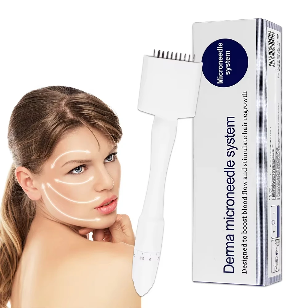 เครื่องเดอร์มาสแตมป์โรลเลอร์ DRS140A ปรับความยาวเข็มได้ ระบบไมโครนีดเดิลเดอร์มาโรลลิ่ง สำหรับการรักษาต่อต้านริ้วรอย ลดเลือนริ้วรอย และการรักษาอาการผมร่วง