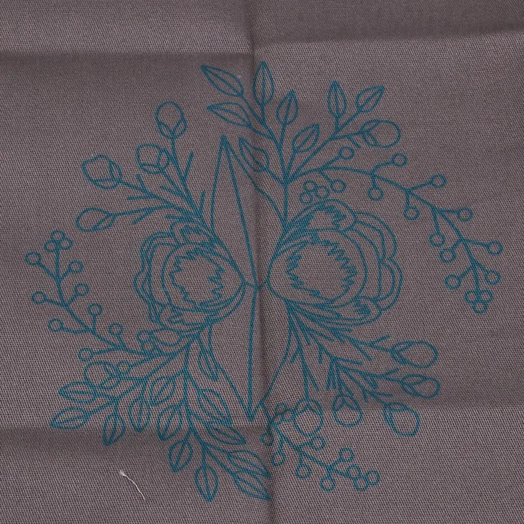 Embroidery Cross Stitch Complete Kit Pre Printed Flower Sampler Cotton Cloth with Hoop for Handmade Wall Hanging