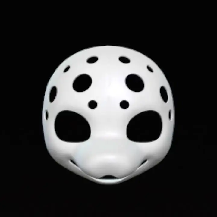 Kemono Base Mask Medium Long Snout Dragonidae Beast Costume Skull PETG Material 3DPrinted Cosplay Accessories
