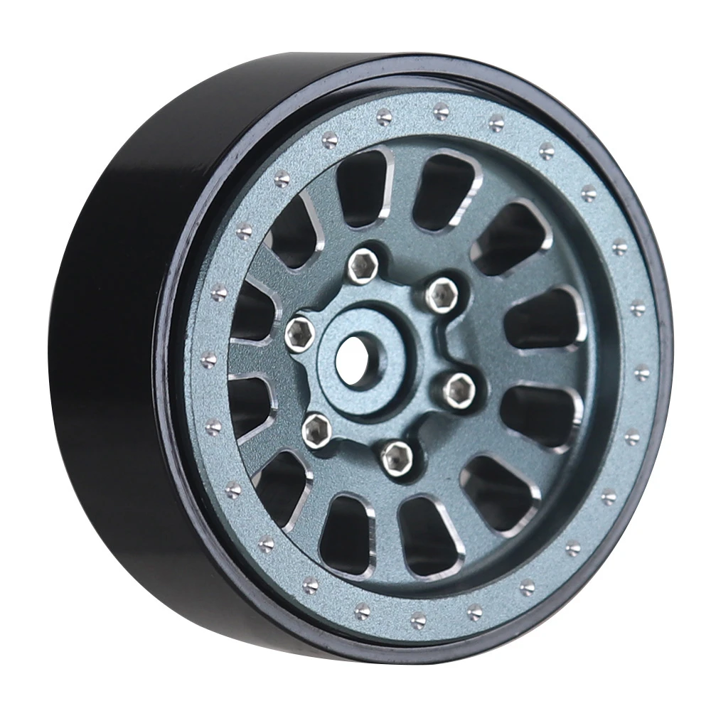 4 Stück 1,3 Zoll Messing+Aluminiumlegierung Beadlock-Felgen für 1/24 Fms24 Axial Scx24 1/18 RC Crawler Auto Tra/xas Trx4m – Detail 11