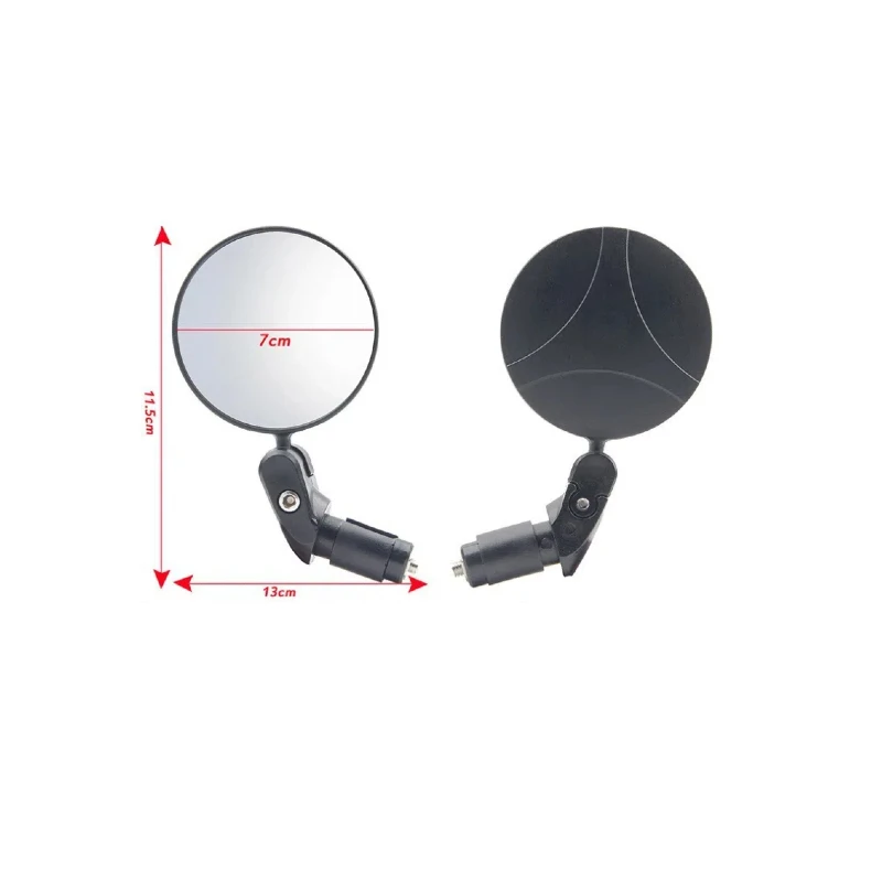 2PCS Universal Bicycle Rearview Mirror Adjustable Rotate Wide Angle Cycling Handlebar Rear View Mirrors for MTB Road Accessories